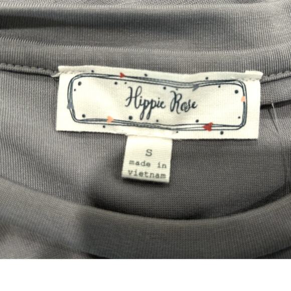 Hippie Rose Juniors Plain Grey Top Size Small Grey Rayon Polyester Casual Basic - Picture 6 of 7
